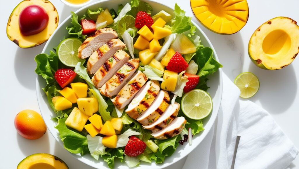 Salada Tropical com Frango.